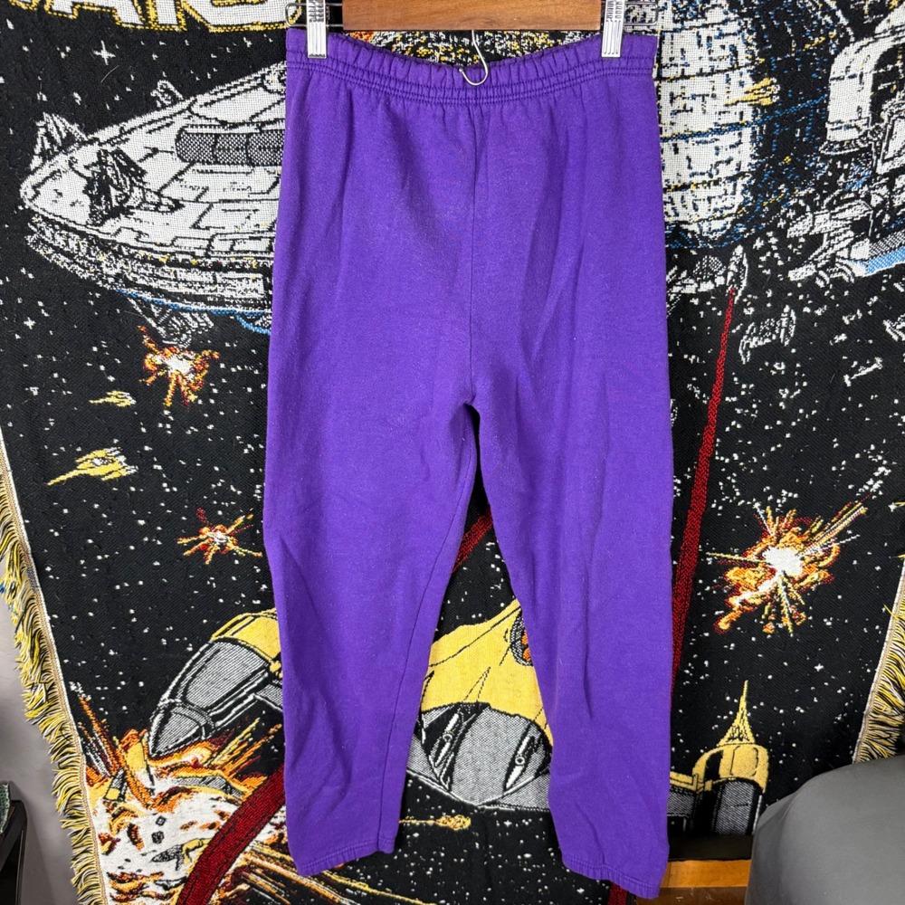 Vintage Fruit of the Loom Purple Sweatpants Made in USA Medium 90s Loungewear